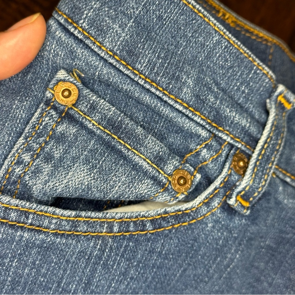 Levi’s 512 Classic Slim Stretch Tapered Blue High rise Denim Jeans 16 Short EUC - Picture 10 of 13